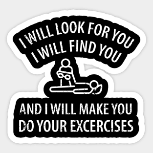 physiotherapist physical therapy gift saying funny Sticker